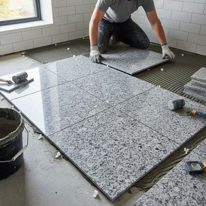 Granite Tiles Installation detail